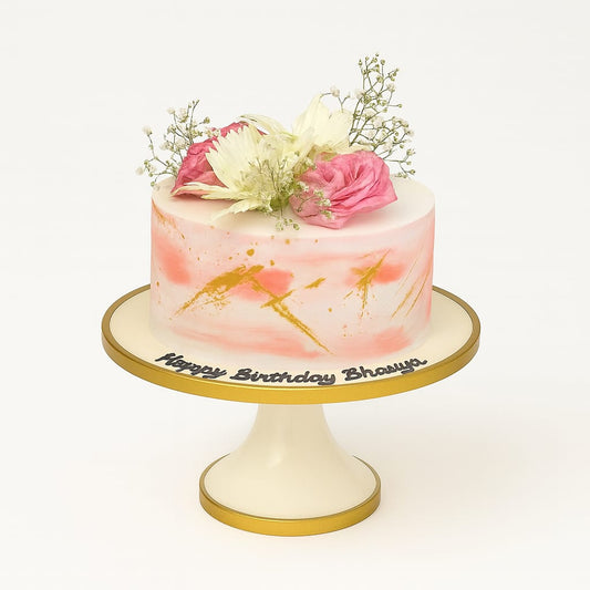 Elegant Floral Watercolor Cake
