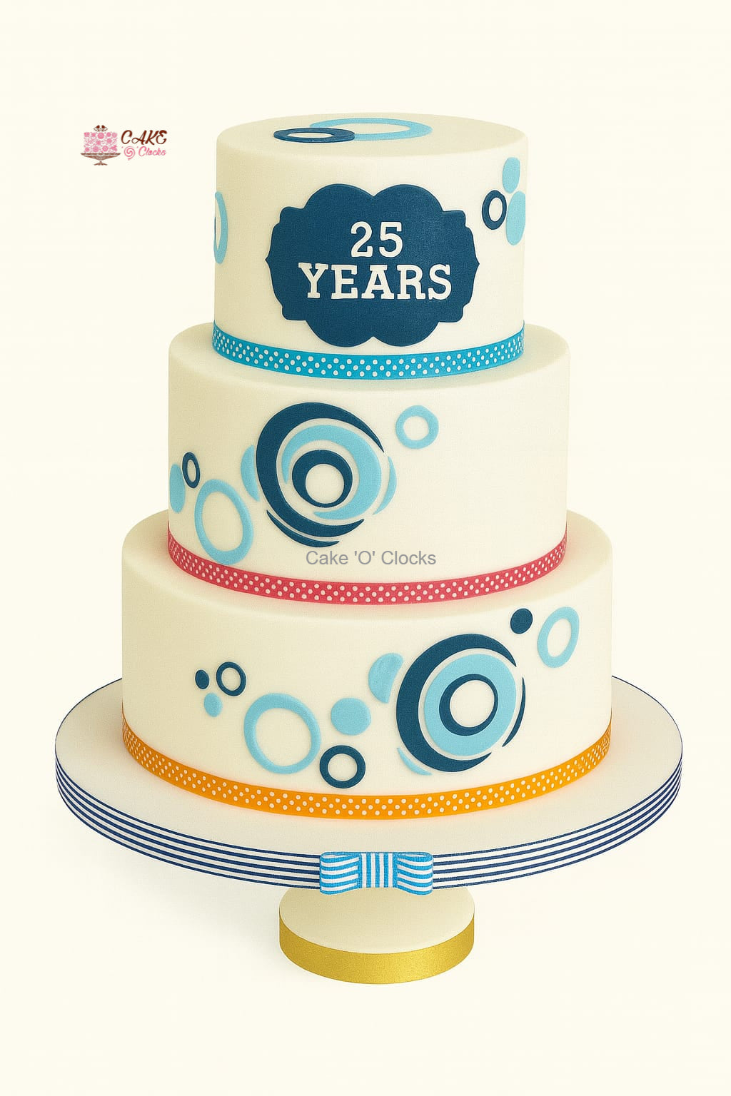 25 Years Silver Jubilee Cake