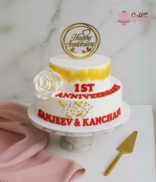 Golden Anniversary Cake