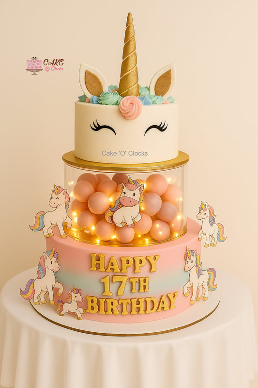 Unicorn Pastel Birthday Cake
