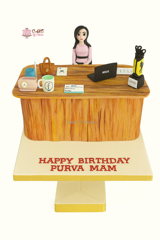 Office Desk Birthday Cake