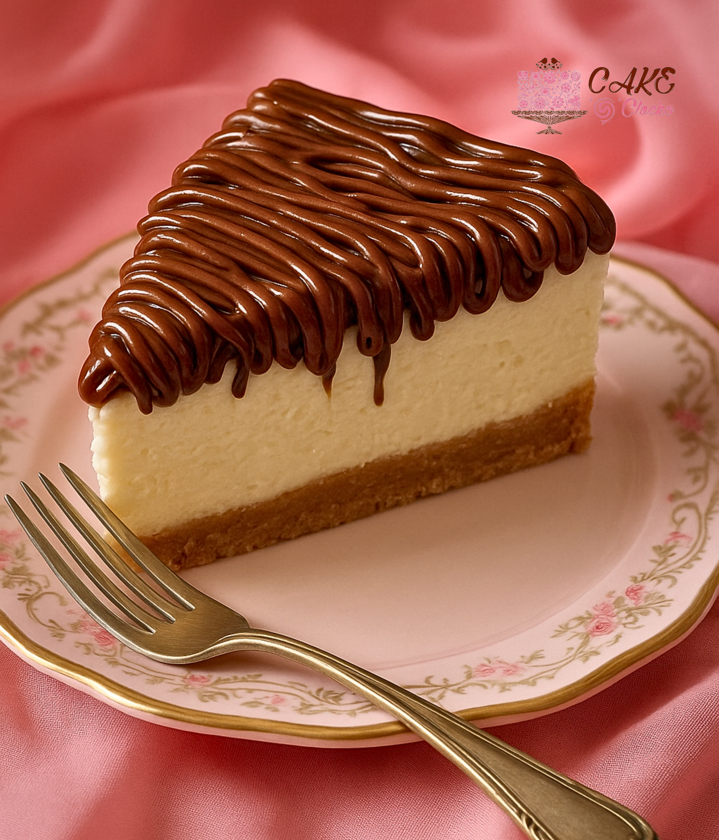 Chocolate Drizzle Baked Cheesecake