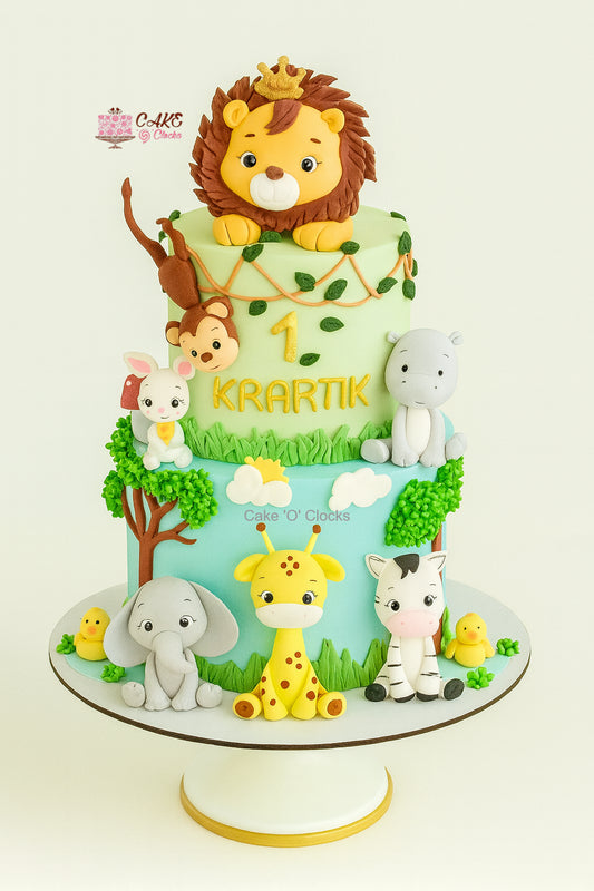 Jungle King Animal Cake