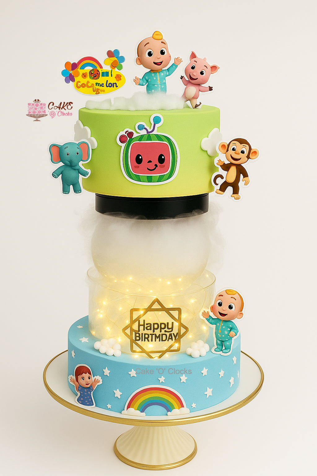 Cocomelon Foggy Theme Cake