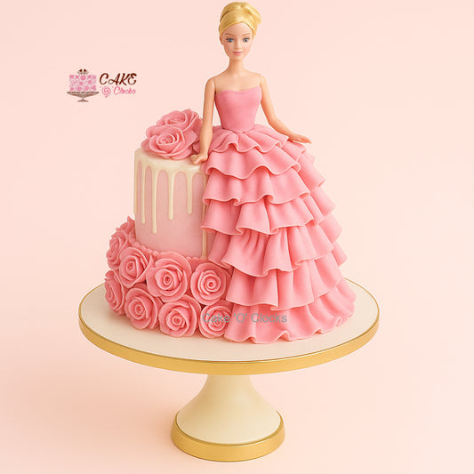 Pink Princess Doll Cake