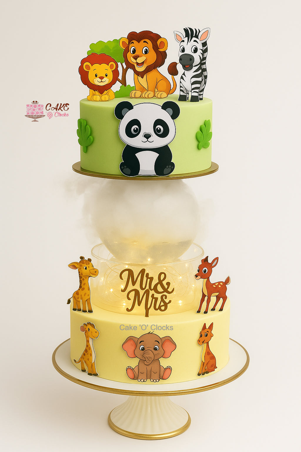 Jungle Safari Foggy Theme Cake