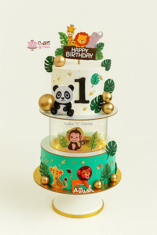 Safari Jungle Theme Cake