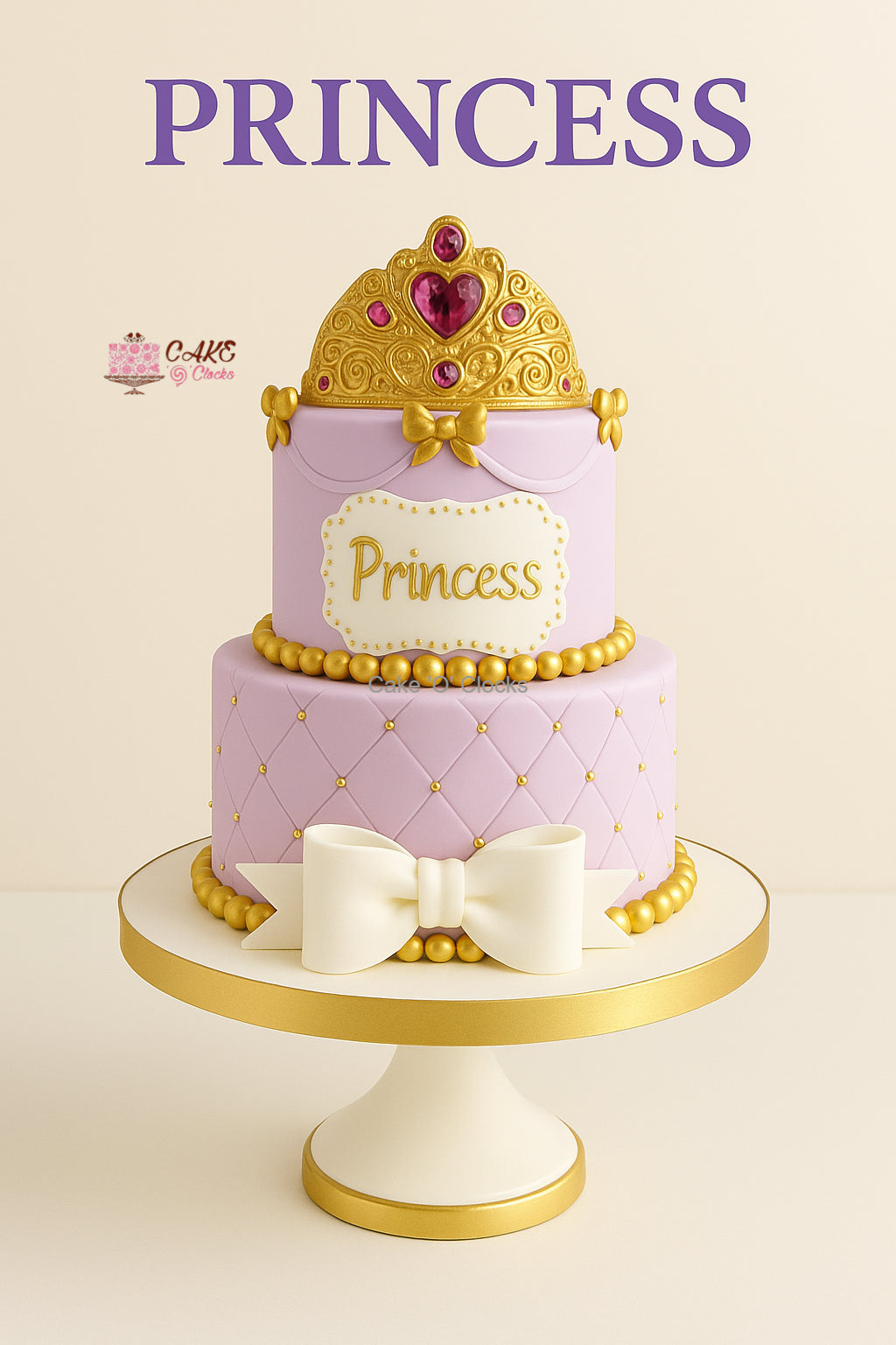 Golden Crown Princess Cake