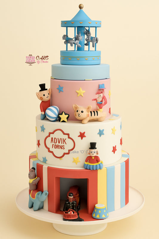 Carnival Carousel Circus Cake