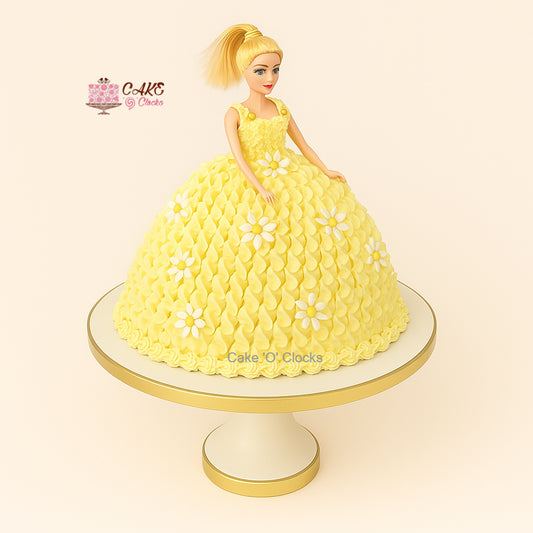 Sunny Yellow Doll Cake