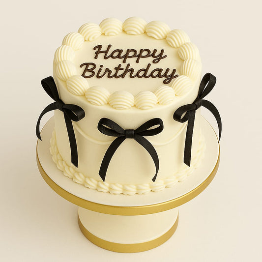 Aesthetic Bow Birthday Cake
