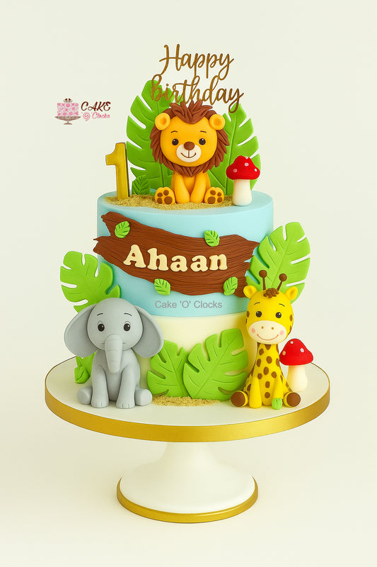 Cute Jungle Lion Cake