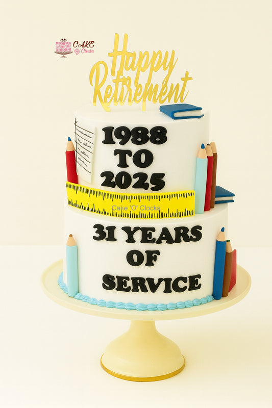 31 Years of Service Retirement Cake