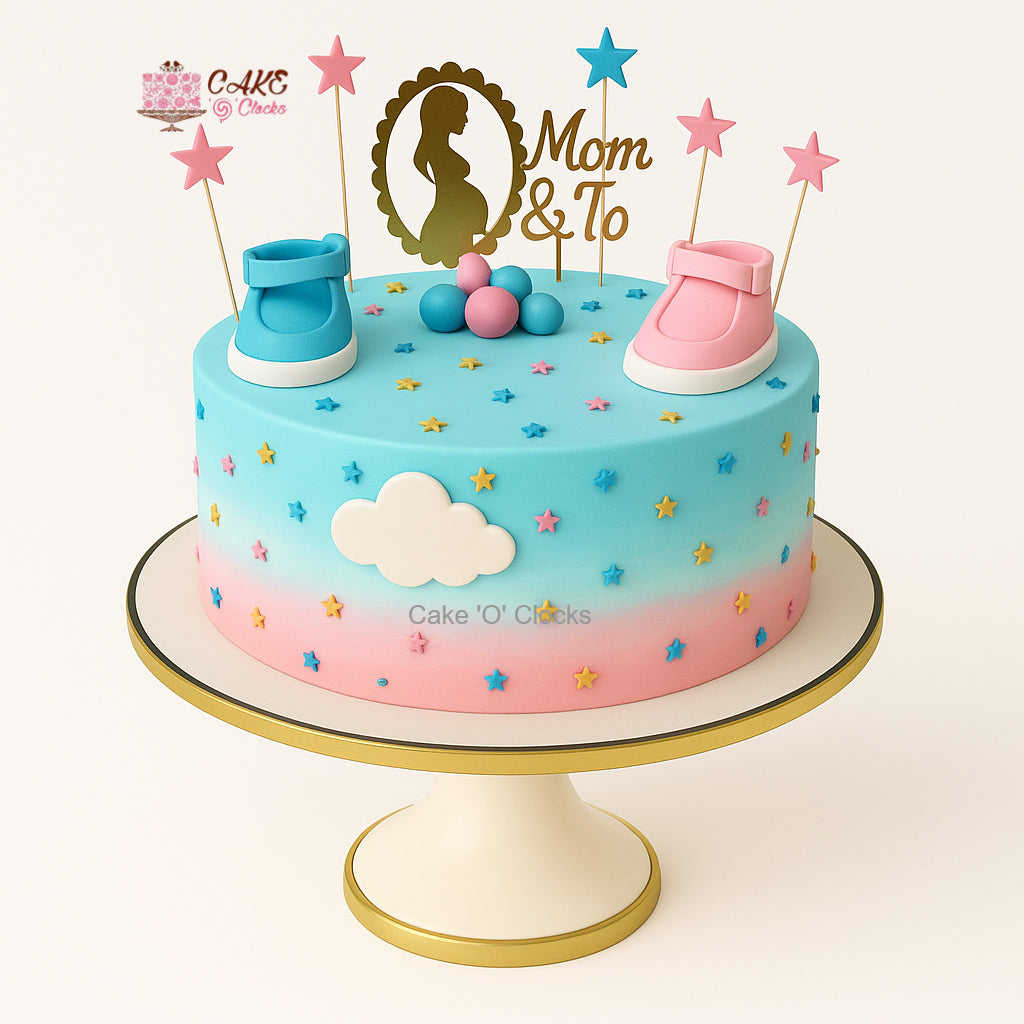 Mom & To Be Baby Shower Cake
