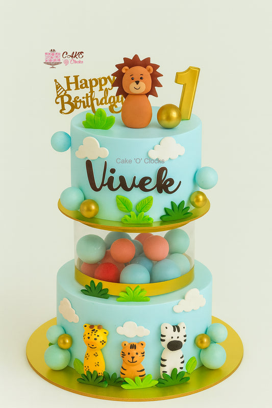 Safari Jungle Ball Cake