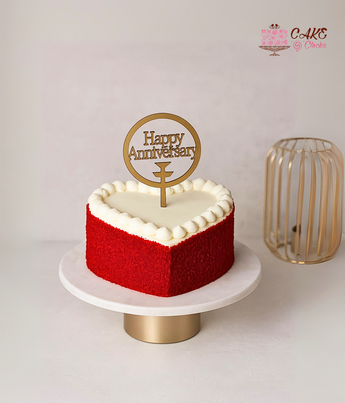 Heart Shaped Anniversary Cake