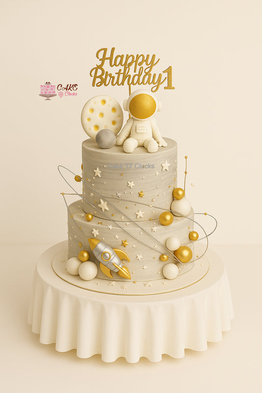 Space Theme Astronaut Cake