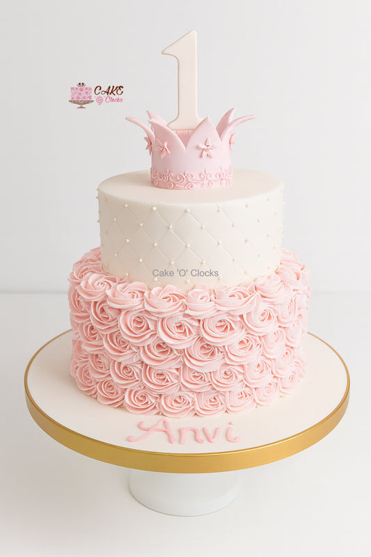 Pink Royal Birthday Cake