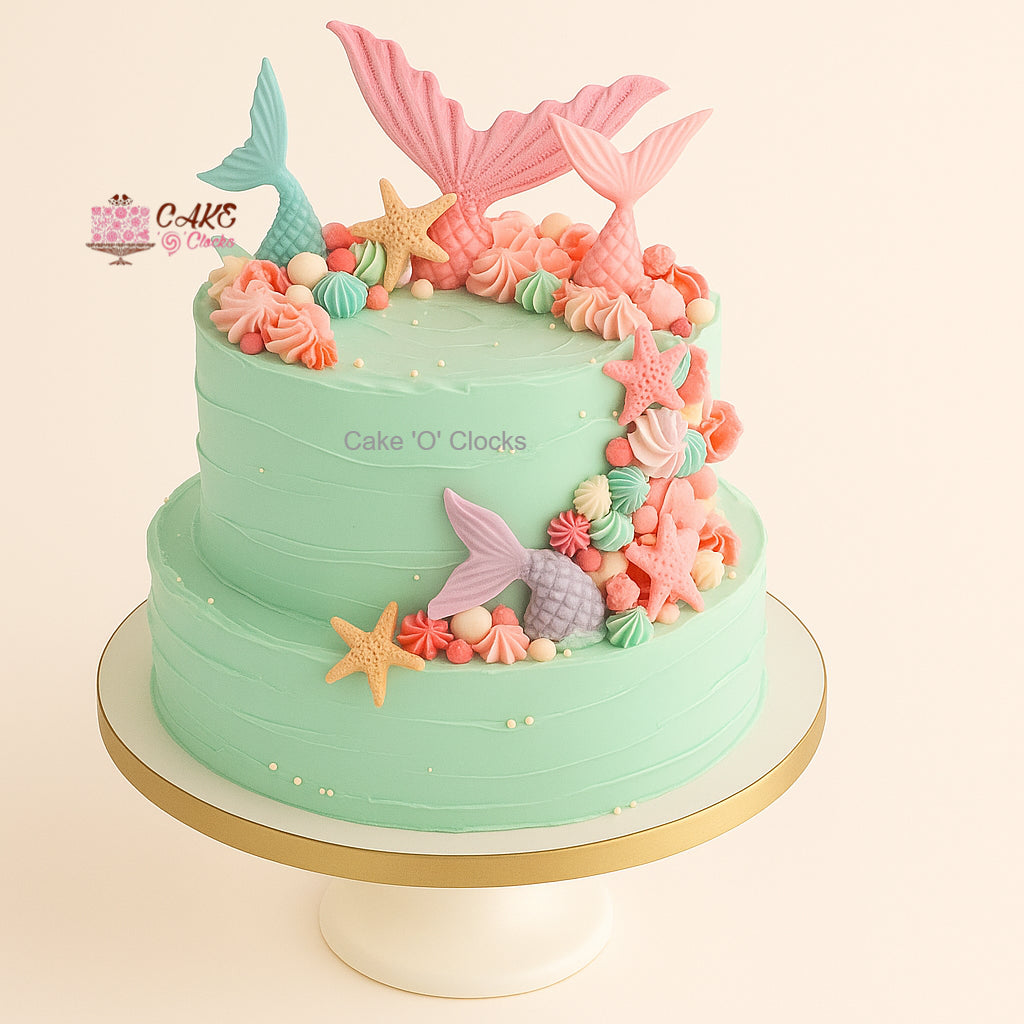 Coral Reef Mermaid Cake