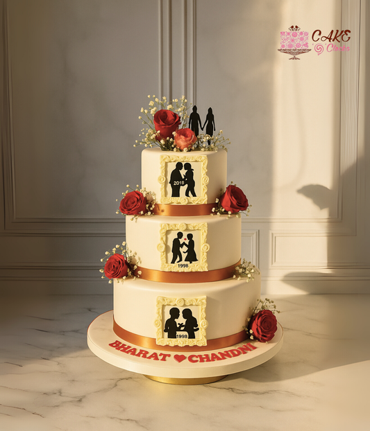 Memory Lane Anniversary Cake