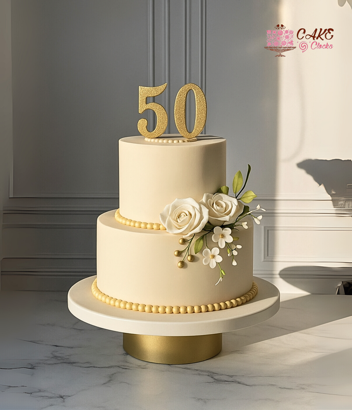 Classic Golden Jubilee Cake