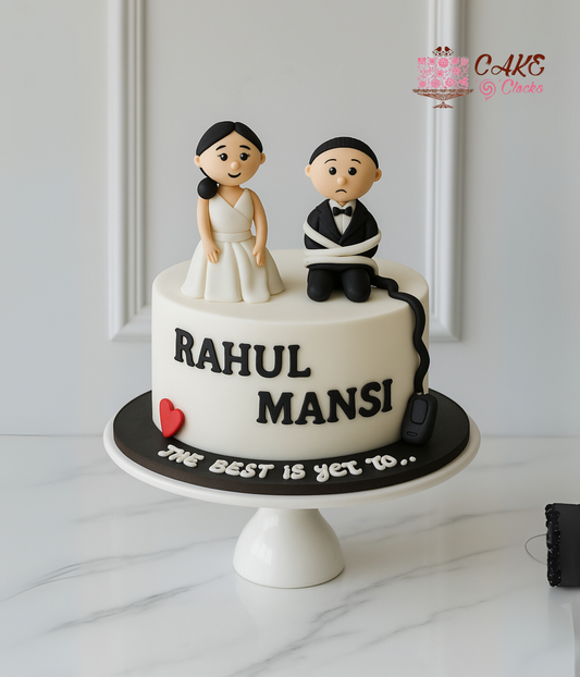 Couple Engagement Cake