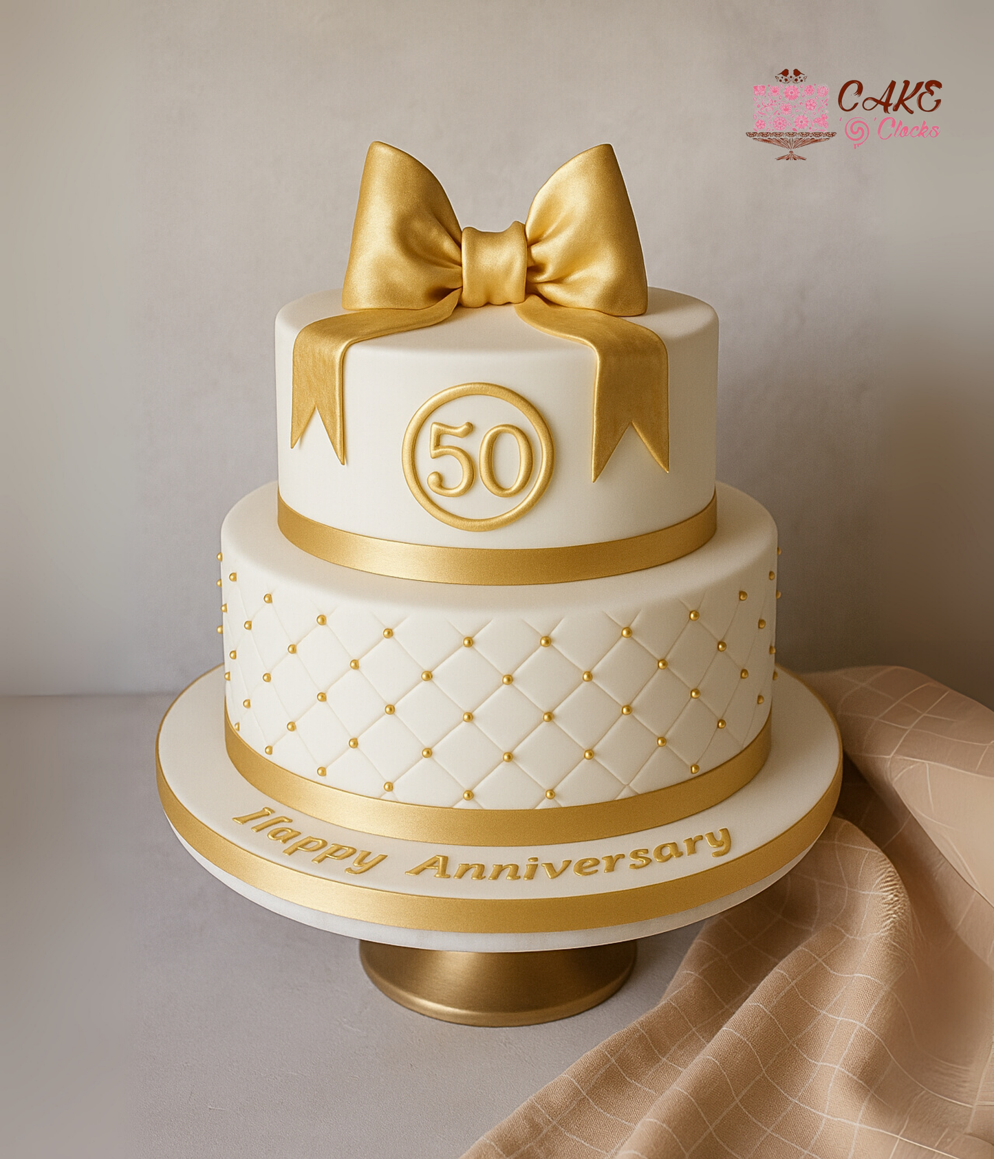 Golden Jubilee Celebration Cake