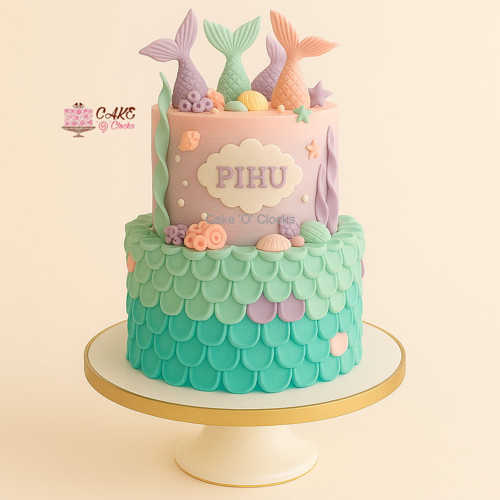 Scales & Tails Mermaid Cake