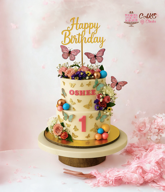 Butterfly Pearl Fantasy Cake