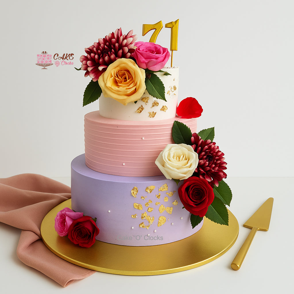 Golden Honey Drizzle Wedding Cake