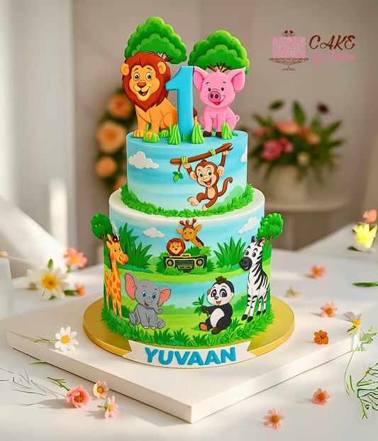 Little Explorer Safari Cake