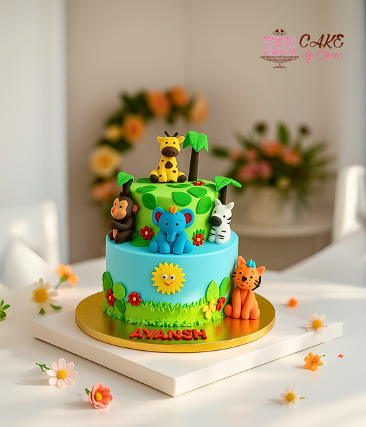 Jungle Safari Kids Cake