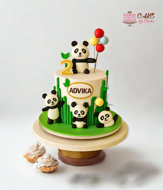 Cute Panda Jungle Cake