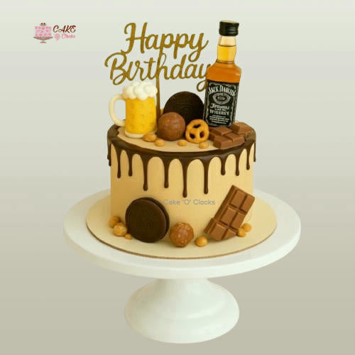 Whiskey Chocolate Birthday Cake
