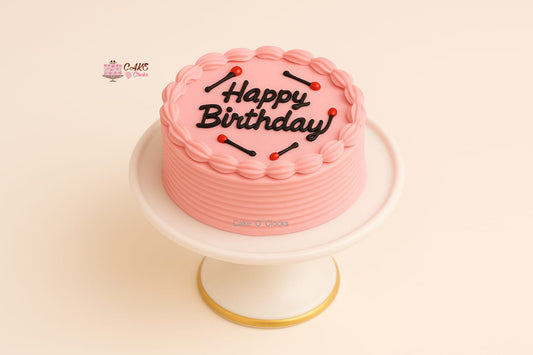 Sweet Pink Birthday Cake