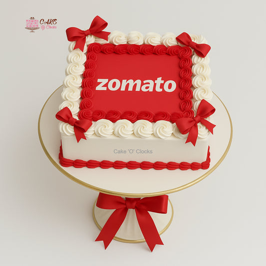 Zomato Corporate Logo Cake