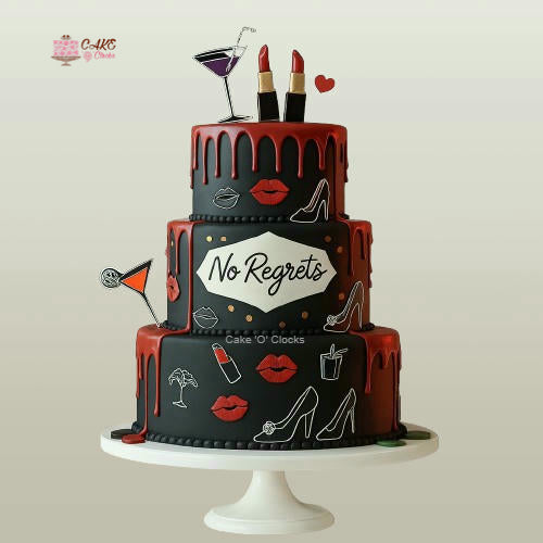 No Regrets Glam Party Cake