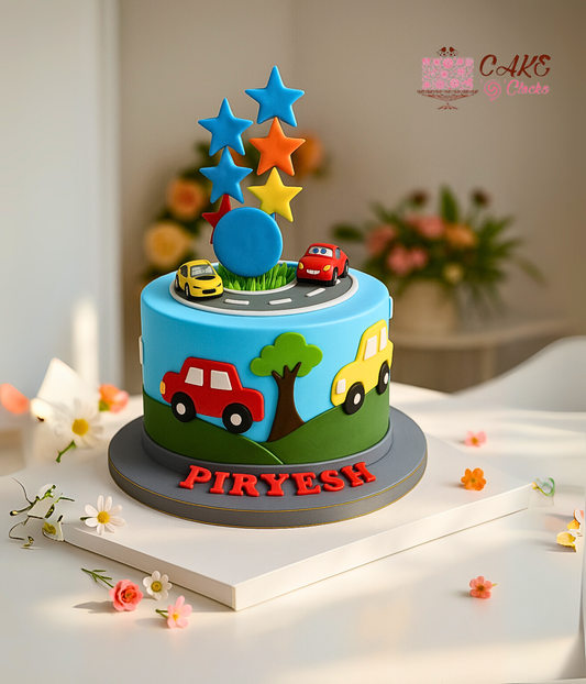 Race Track Birthday Cake