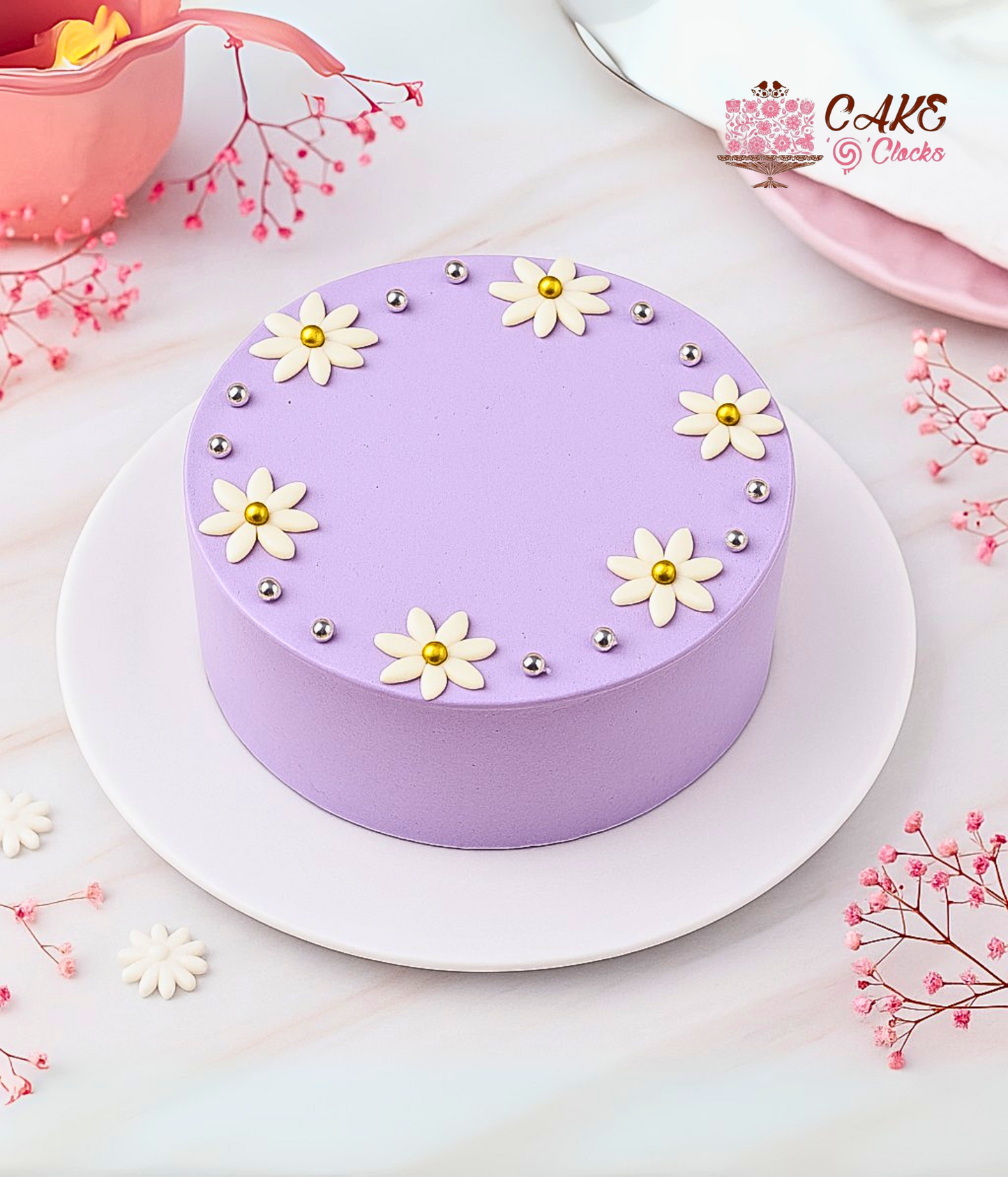 Soft Lavender Bento Mini Cake