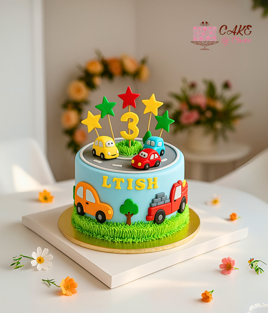 Toy Cars Kids Cake