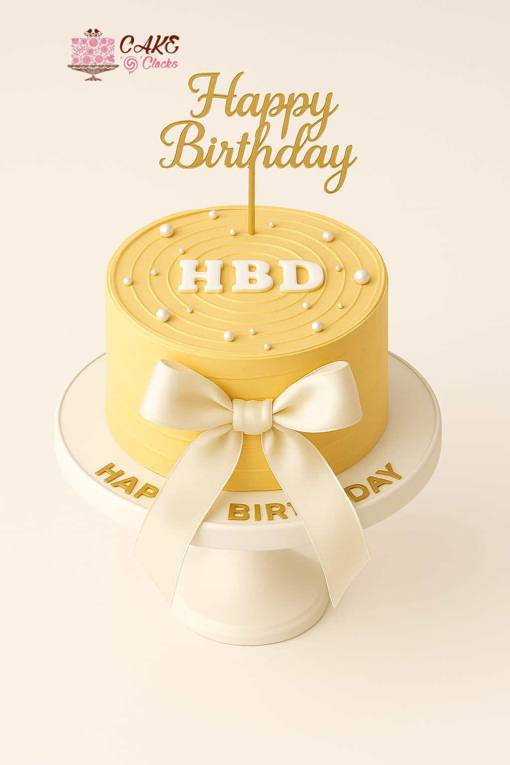 Elegant Pearl Birthday Cake