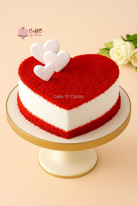 Red Velvet Heart Cake
