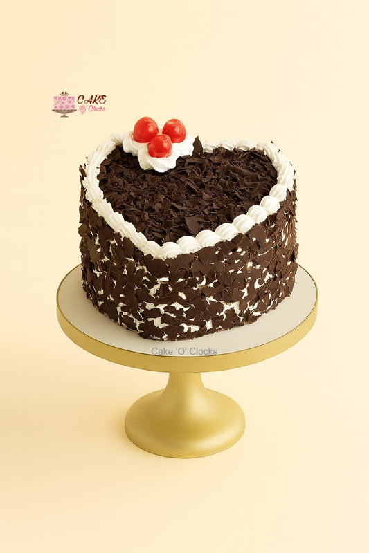 Heart Shaped Black Forest Cake