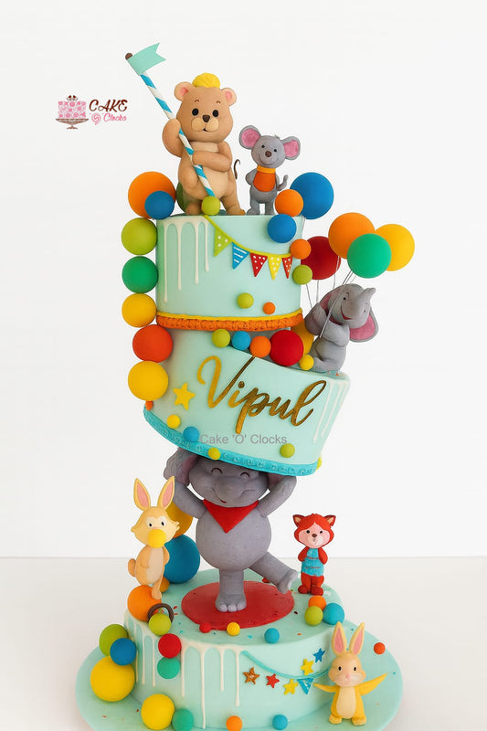 Circus Carnival Anti-Gravity Cake