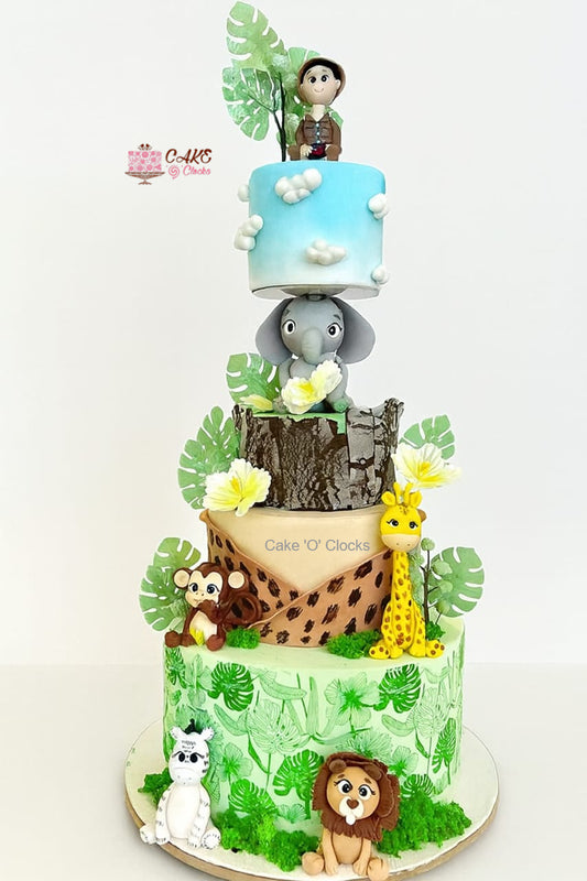 Luxury Jungle Safari Anti-Gravity Cake