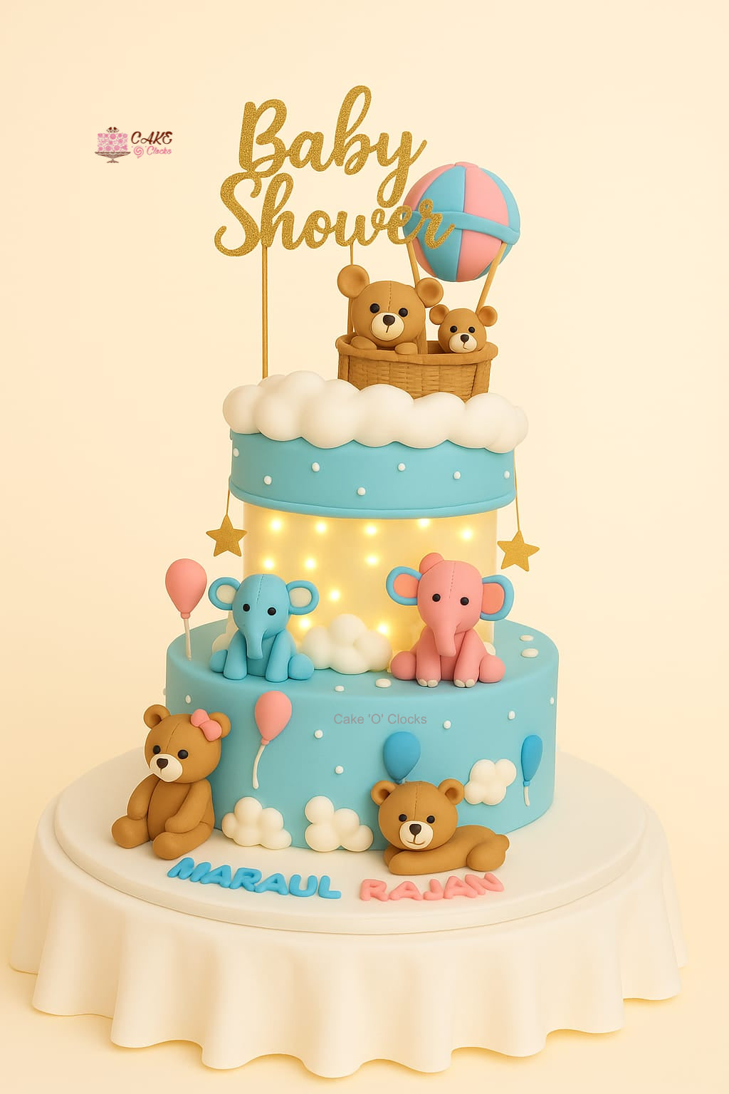 Teddy Bear Baby Shower Cake