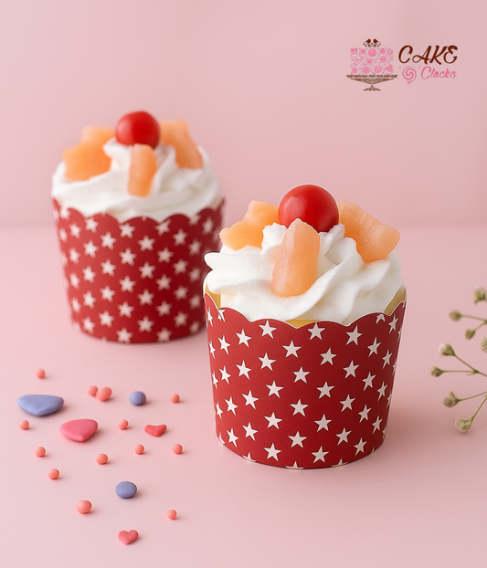 Whipped Cherry Fruit Cupcakes (Pack of 2)