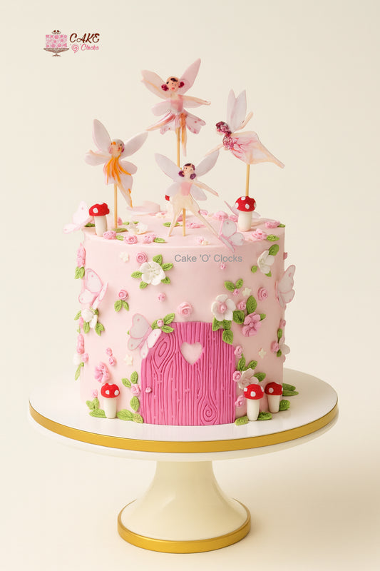 Pink Fairy House Cake