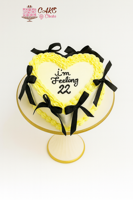 Feeling Young Heart Shape Cake