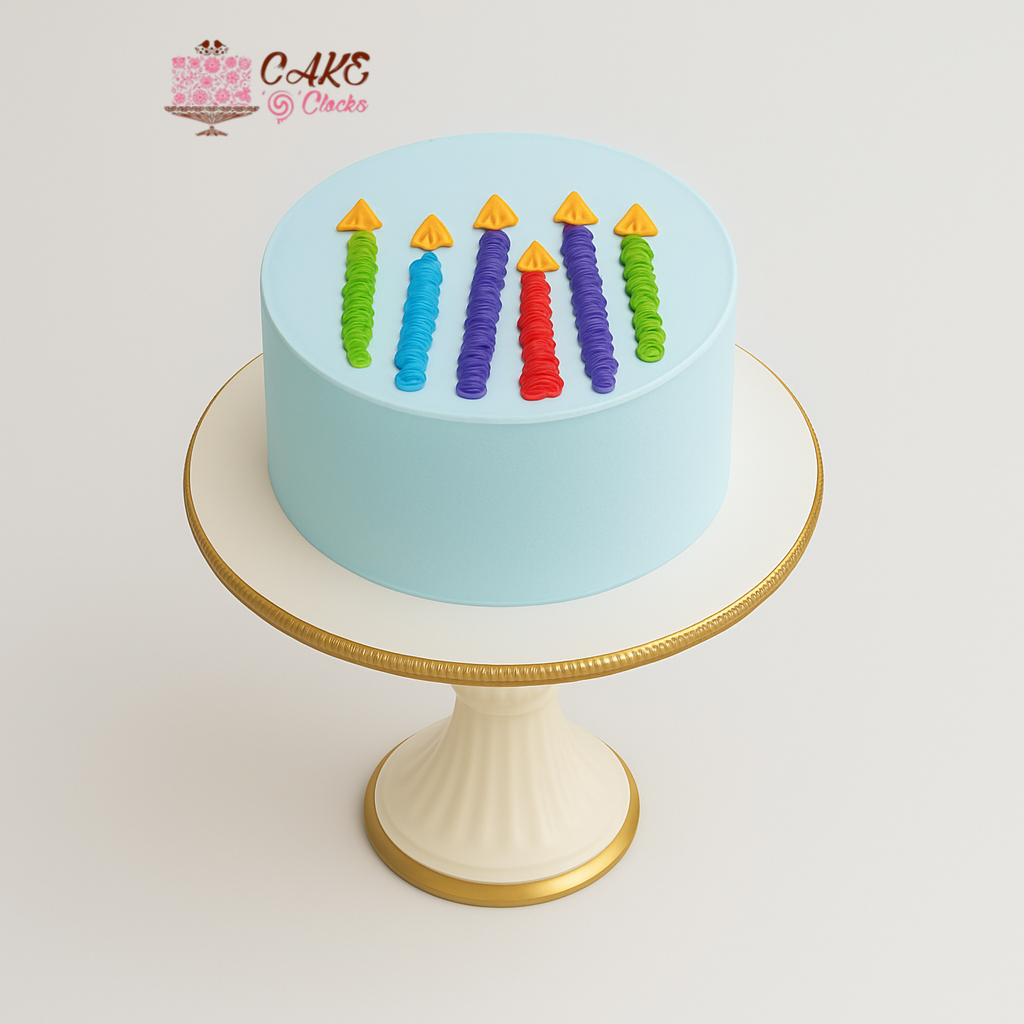 Rainbow Candle Bento Mini Cake